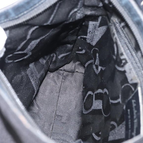 Salvatore Ferragamo Vala Shoulder Bag Nylon Black Auth 166682