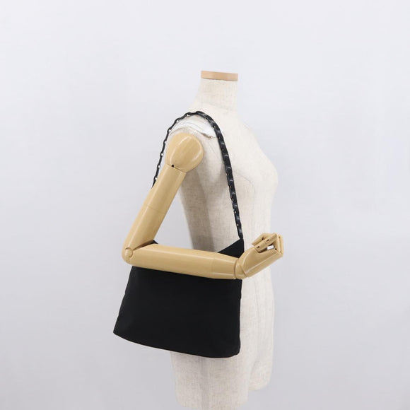 Salvatore Ferragamo Vala Shoulder Bag Nylon Black Auth 166682
