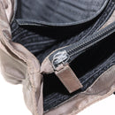 PRADA Hand Bag Nylon Beige Silver Auth 166683-25