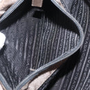 PRADA Hand Bag Nylon Beige Silver Auth 166683-26
