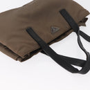 PRADA Hand Bag Nylon Beige Silver Auth 166683-6