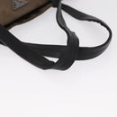 PRADA Hand Bag Nylon Beige Silver Auth 166683-7