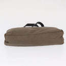 PRADA Hand Bag Nylon Beige Silver Auth 166683-5