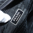 PRADA Shoulder Bag Nylon Black Silver Auth 166684-18