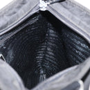 PRADA Shoulder Bag Nylon Black Silver Auth 166684-19