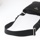 PRADA Shoulder Bag Nylon Black Silver Auth 166684-7