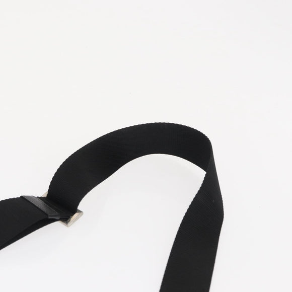 PRADA Shoulder Bag Nylon Black Silver Auth 166684