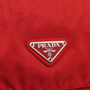 PRADA Shoulder Bag Nylon Red Silver Auth 166685-15