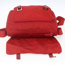 PRADA Shoulder Bag Nylon Red Silver Auth 166685-17