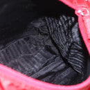 PRADA Shoulder Bag Nylon Red Silver Auth 166685-21