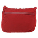 PRADA Shoulder Bag Nylon Red Silver Auth 166685-3