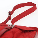 PRADA Shoulder Bag Nylon Red Silver Auth 166685-8