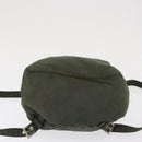 PRADA Backpack Nylon Khaki Silver Auth 166688-5