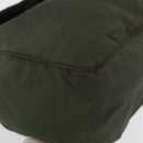 PRADA Backpack Nylon Khaki Silver Auth 166688-16