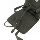 PRADA Backpack Nylon Khaki Silver Auth 166688-9