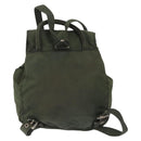 PRADA Backpack Nylon Khaki Silver Auth 166688-2