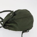 PRADA Backpack Nylon Khaki Silver Auth 166688-4