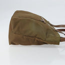 PRADA Tote Bag Nylon Khaki Silver Auth 166690-3