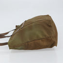 PRADA Tote Bag Nylon Khaki Silver Auth 166690-4