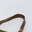 PRADA Tote Bag Nylon Khaki Silver Auth 166690-8