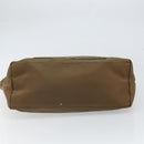 PRADA Tote Bag Nylon Khaki Silver Auth 166690-5