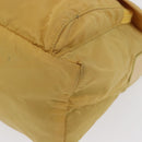 PRADA Shoulder Bag Nylon Yellow Silver Auth 166691-14