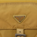 PRADA Shoulder Bag Nylon Yellow Silver Auth 166691-17