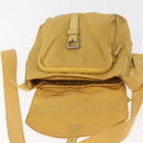 PRADA Shoulder Bag Nylon Yellow Silver Auth 166691-10