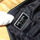 PRADA Shoulder Bag Nylon Yellow Silver Auth 166691-19