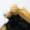 PRADA Shoulder Bag Nylon Yellow Silver Auth 166691-21