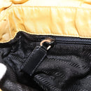 PRADA Shoulder Bag Nylon Yellow Silver Auth 166691-22