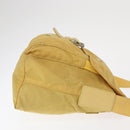 PRADA Shoulder Bag Nylon Yellow Silver Auth 166691-3