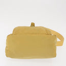 PRADA Shoulder Bag Nylon Yellow Silver Auth 166691-5