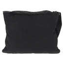 PRADA Shoulder Bag Nylon Black Silver Auth 166693-2