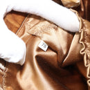 PRADA Hand Bag Velor Beige Silver Auth 166694-12