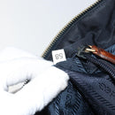 PRADA Hand Bag Nylon Leather Black Silver Auth 166695-12