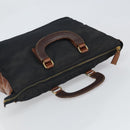PRADA Hand Bag Nylon Leather Black Silver Auth 166695-6