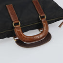 PRADA Hand Bag Nylon Leather Black Silver Auth 166695-7
