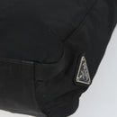 PRADA Tote Bag Nylon Black Silver Auth 166698-16
