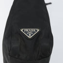 PRADA Tote Bag Nylon Black Silver Auth 166698-18