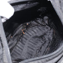 PRADA Tragetasche Nylon Schwarz Silber Original 166698-9