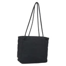 PRADA Tote Bag Nylon Black Silver Auth 166698-1