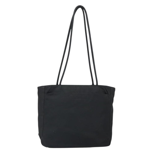 PRADA Tragetasche Nylon Schwarz Silber Original 166698