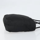 PRADA Tote Bag Nylon Black Silver Auth 166698-3