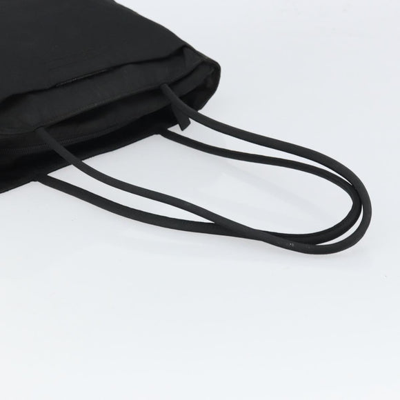 PRADA Tragetasche Nylon Schwarz Silber Original 166698