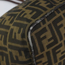 FENDI Zucca Canvas Tote Bag Black Brown Auth 166699-14