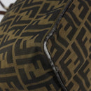 FENDI Zucca Canvas Tote Bag Black Brown Auth 166699-16