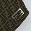 FENDI Zucca Canvas Tote Bag Black Brown Auth 166699-17