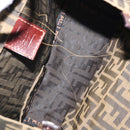 FENDI Zucca Canvas Tote Bag Black Brown Auth 166699-11