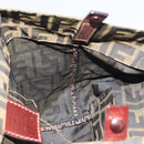 FENDI Zucca Canvas Tote Bag Black Brown Auth 166699-19